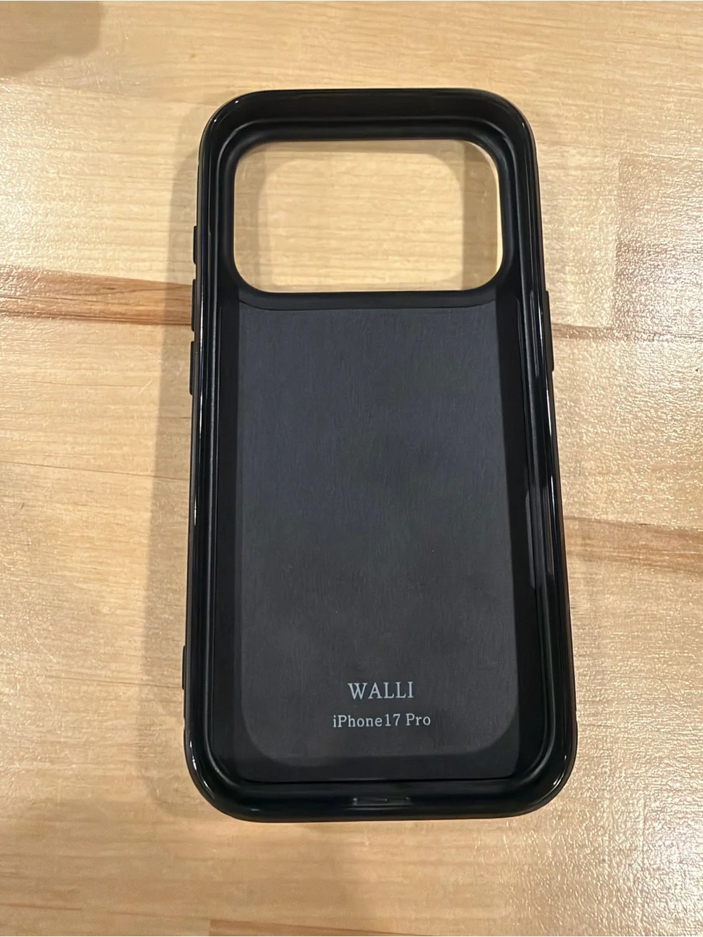 Walli Cases iPhone 17 Pro Black Quilted Leather Phone Case with Hand Strap